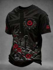 Men's Christmas Lest We Forget Printed T-shirt
