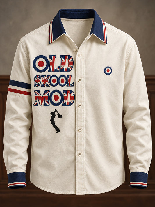 Men's UK Music Lover Mods Art Printed Shirt